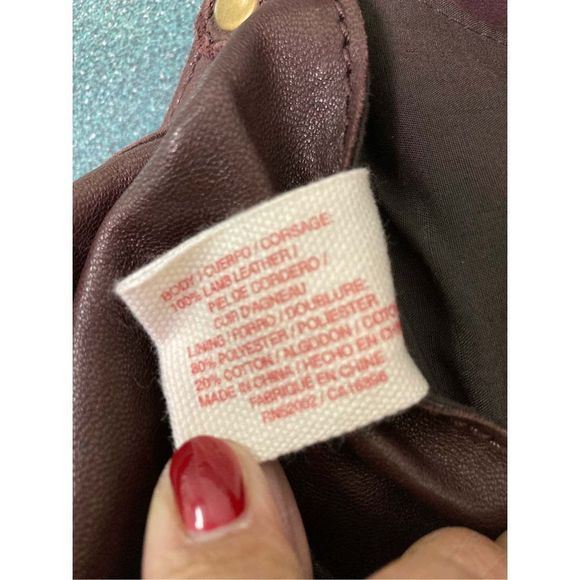 Lucky Brand Leather Lamb Skin Brown Bag Purse - Picture 7 of 17